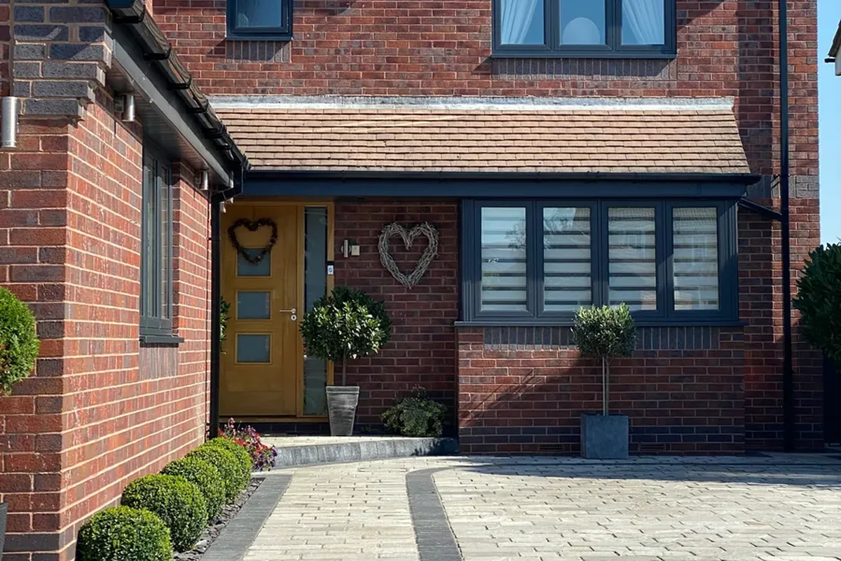 Modern block-paved frontage