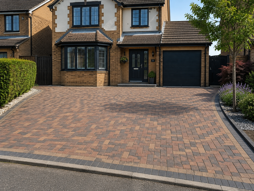 Block paving driveway surface in Middlesbrough