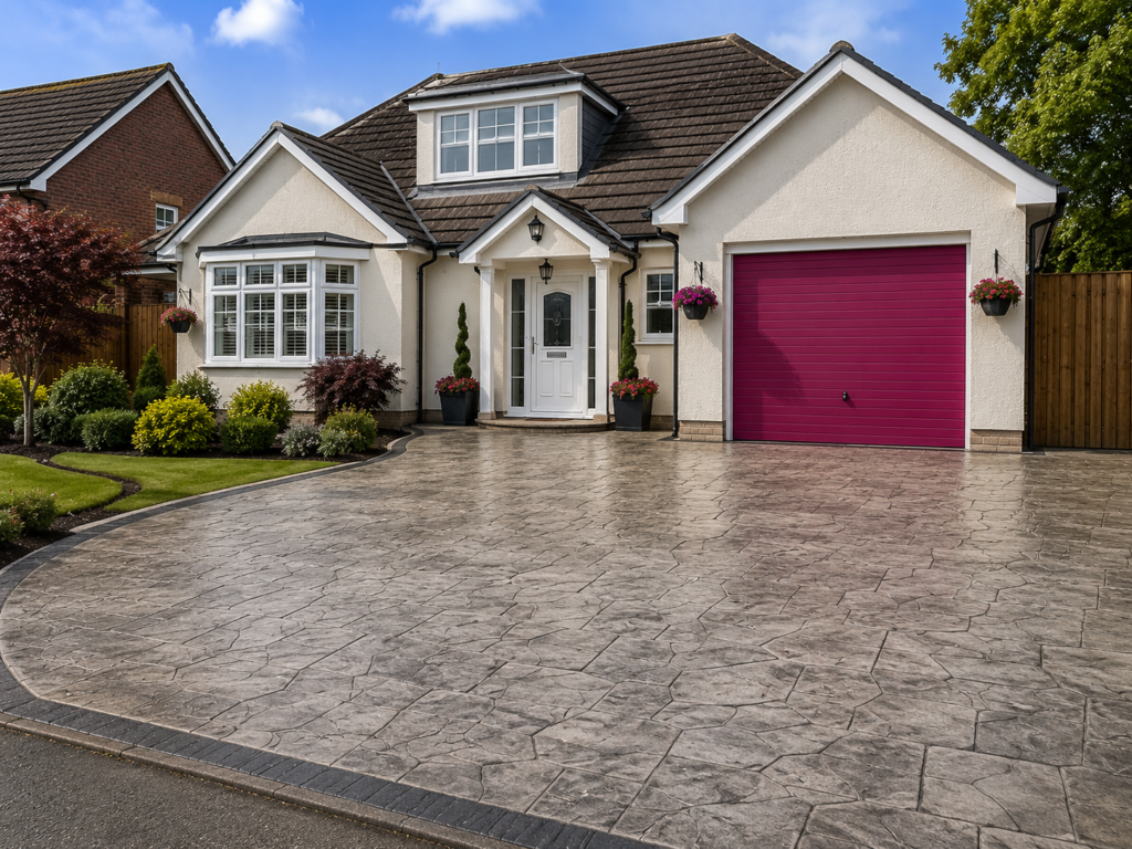 Imprinted concrete driveway surface in Middlesbrough