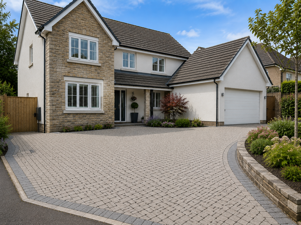 Permeable paving driveway surface in Middlesbrough