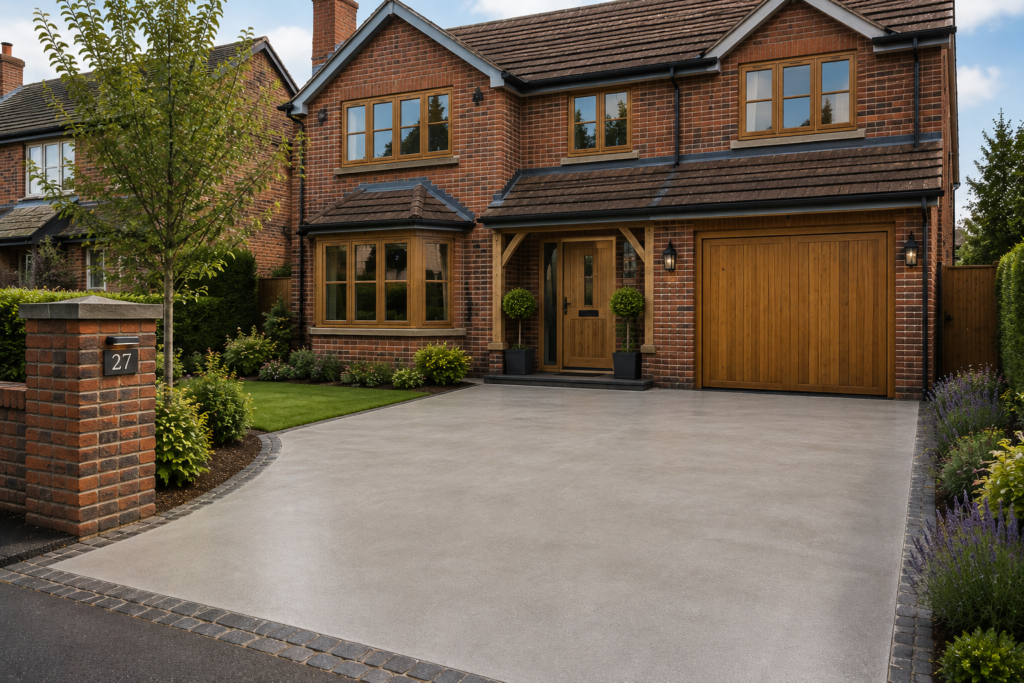 Concrete driveway surface in Basildon